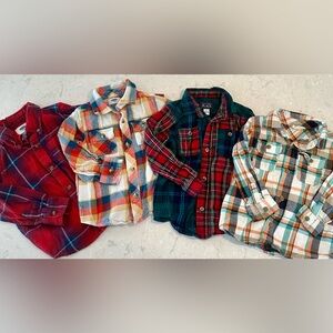 Boys 2T Winter Flannel Shirt Bundle